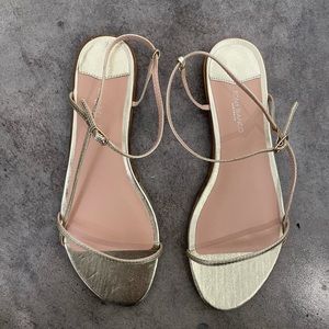 Tony Bianco Gold and Tan Sandals